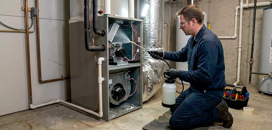 Air Handler Antimicrobial Treatment in Wayne